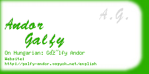 andor galfy business card